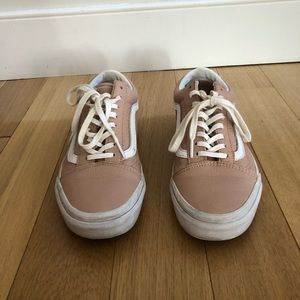 Leather light pink vans size 9